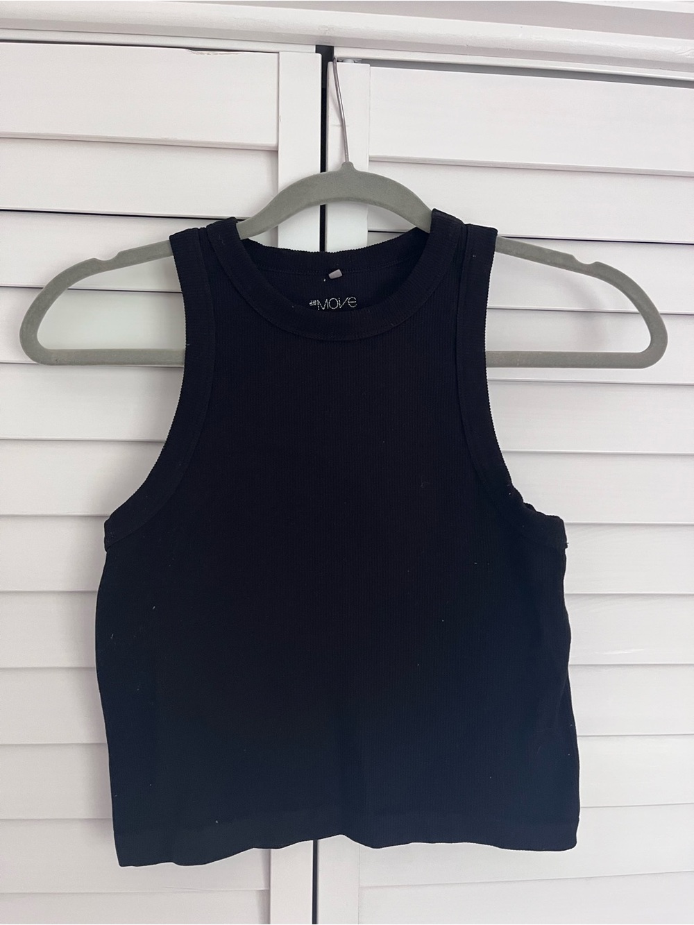 H&M Black Ribbed Cropped Tank